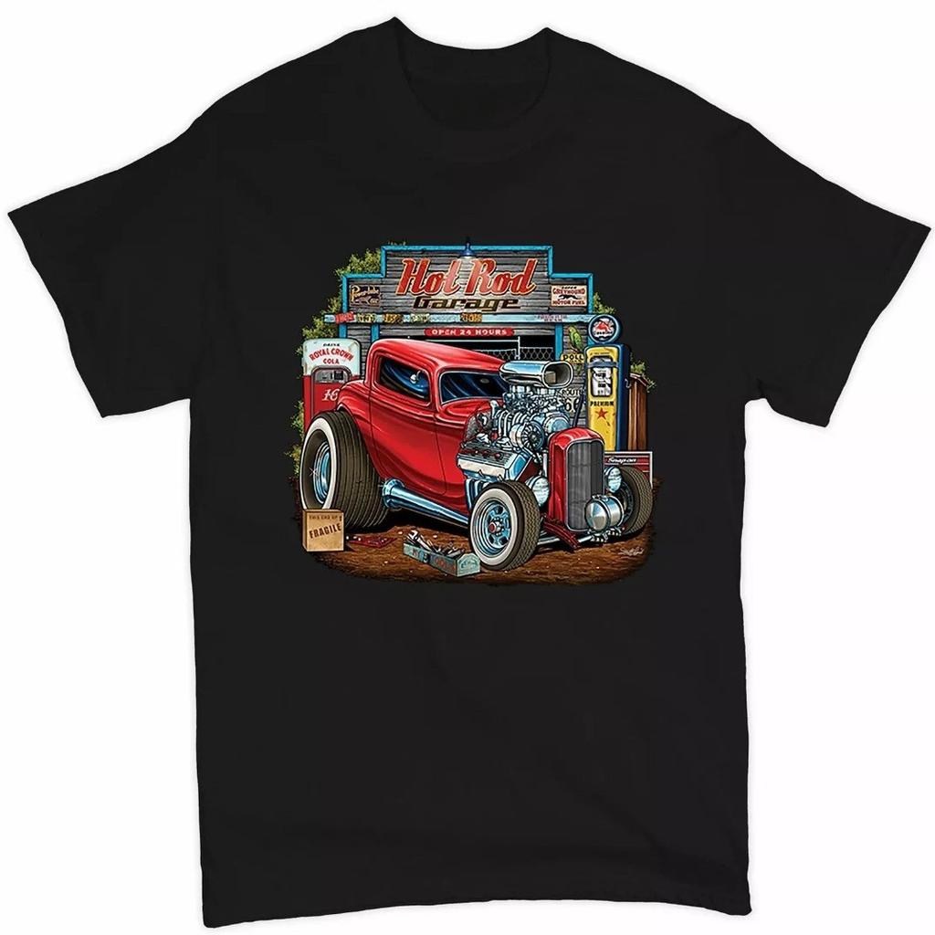 Hot Rod Garage Мужские и женские футболки Route 66 Ретро Винтажный Автомобиль Дрэг-рейсинга Мужские