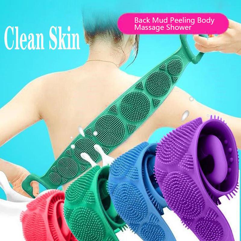 Magic Silicone Brushes Bath Towels Rubbing Back Mud Peeling Body Massage Shower