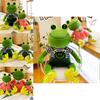 Cute Cartoon Frog Plush Toy Soft Crystal Velvet Stuffed Animal Gift For Kids 30cm 40cm 50cm