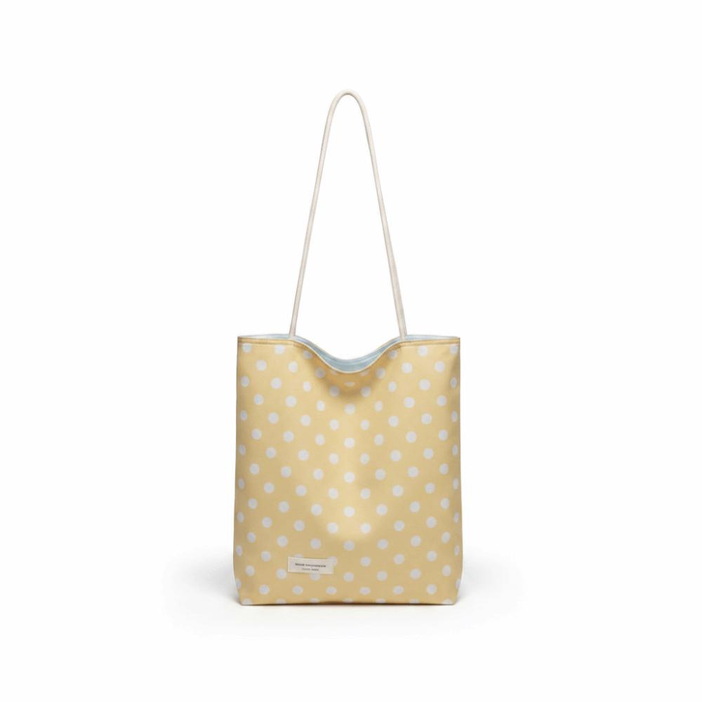 Multi-Color Polka Dot Shoulder Bag Magnetic Buckle Shopping Handbag Drawstring Tote Bag Outdoor