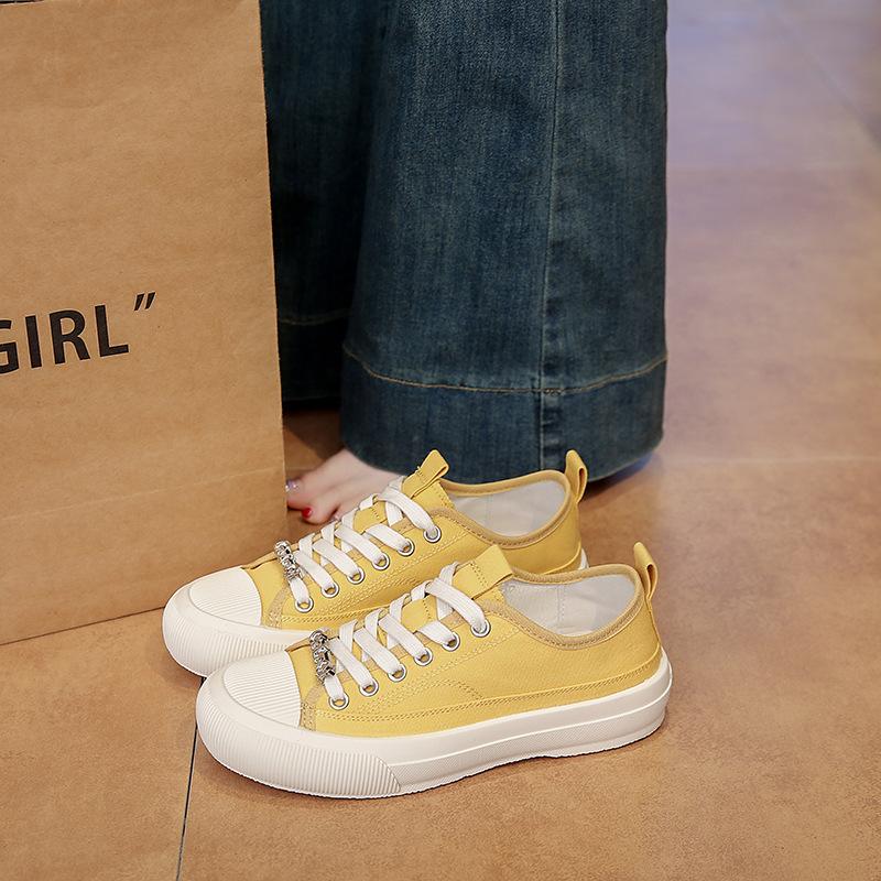 Flat Bottom Thin New Non-slip Board Shoes 2025 Casual Little White Shoes Breathable and Versatile Summer Canvas Shoes Women