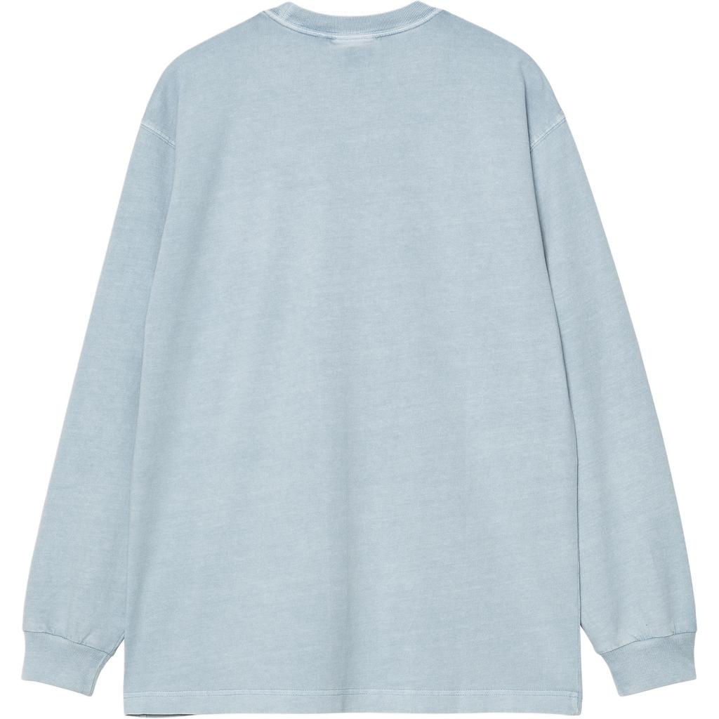 Carhartt WIP Футболка L/S Vista FW24 Свободный крой Квадратная этикетка Круглый вырез Длинный рукав Мужские Топы Светло-синий I030779-2BS-GD