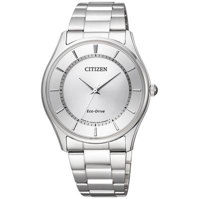 Коллекция BJ6480-51A Мужские часы Eco-Drive Сделано в Японии Нержавеющая сталь Серебристый циферблат