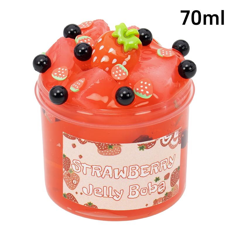 Большой набор Crystal Slime 70/300 мл Фруктовое желе Боба Прозрачный Хрустящий Слайм Яркая Многоцветная Нелипкая Глина для Детей Снятие Стресса