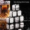 8 шт. кубики льда с щипцами из нержавеющей стали. Коробка для хранения. Камни для виски. Многоразовые охлаждающие камни для напитков. Пищевые металлические кубики для виски.