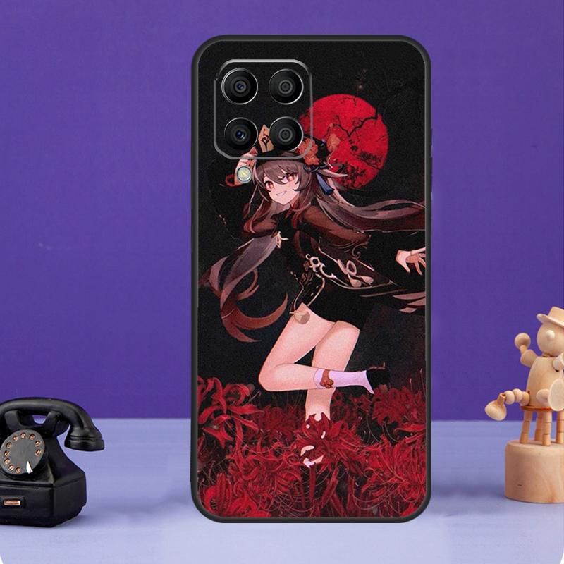Чехол Genshin Impact Hutao для Samsung Galaxy M55 M21 M31 M51 M12 M32 M52 M20 M13 M23 M33 M53 M14 M34 M54 M30s