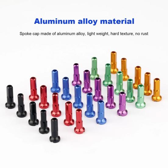 10Pcs Bicycle Spoke Cover Aluminum Alloy Spoke Nipples Easy Installation Bicycle Parts for MTB Road Bikes