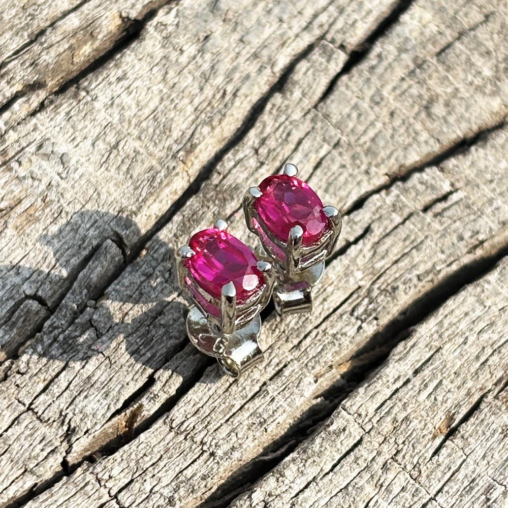 Natural Pink Sapphire Earring 9.1 ct 925 Sterling Silver Oval Cut Gems September Birthday Birthstone