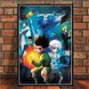 Классическое японское аниме Холст Живопись Хантер х Хантер Постеры и Принты Абстрактные Настенные Картины для Детей Декор Гостиной