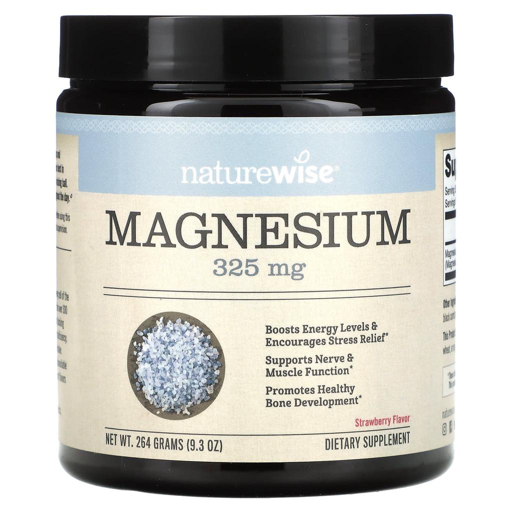 Magnesium, Strawberry Flavor, 325Mg, 264G(9.3Oz)