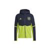 Adidas Футболка мужская футболка Manchester United с капюшоном и длинным рукавом, цвет блока, повседневная, прямая, сезон 22/23, зеленая HE6668