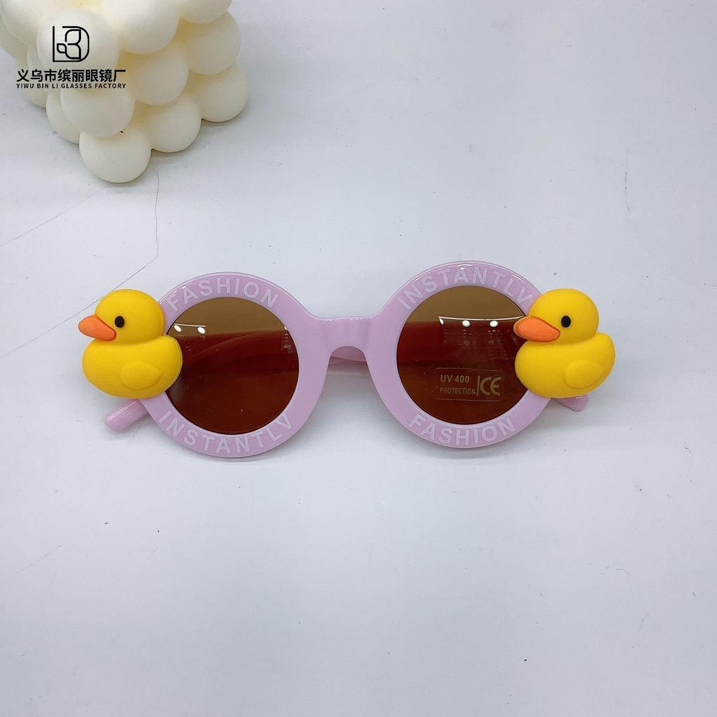 Модные милые маленькие желтые утки-утки, солнцезащитные очки с защитой от ультрафиолета для детей, модные детские очки
