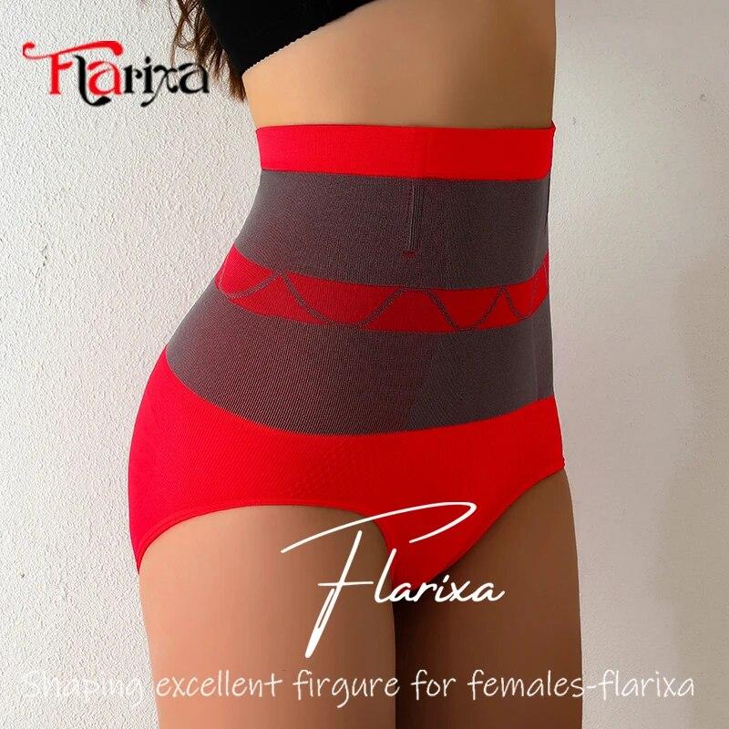 Flarixa Брюки с высокой талией для контроля живота, бесшовные корректирующие трусы, термобелье, трусики для женщин, эластичные трусики с подтяжкой бедер