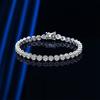 925 Sterling Silver Created Moissanite Gemstone Bracelet For Women Bangle Fine Jewelry Gift