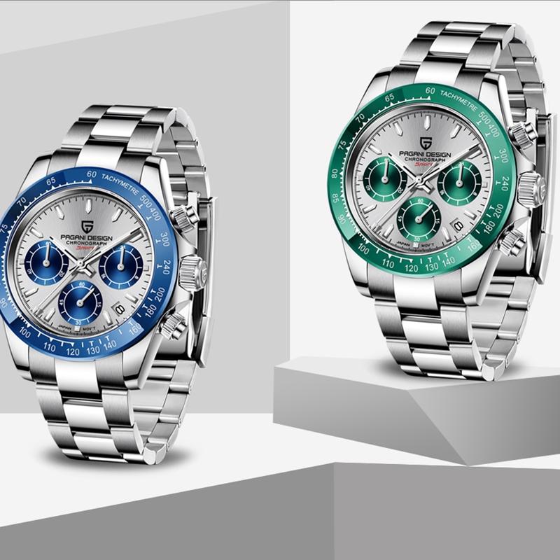 Pagani Design Мужские часы Лучший бренд Роскошные водонепроницаемые кварцевые часы из нержавеющей стали Мужская мода Повседневный спорт