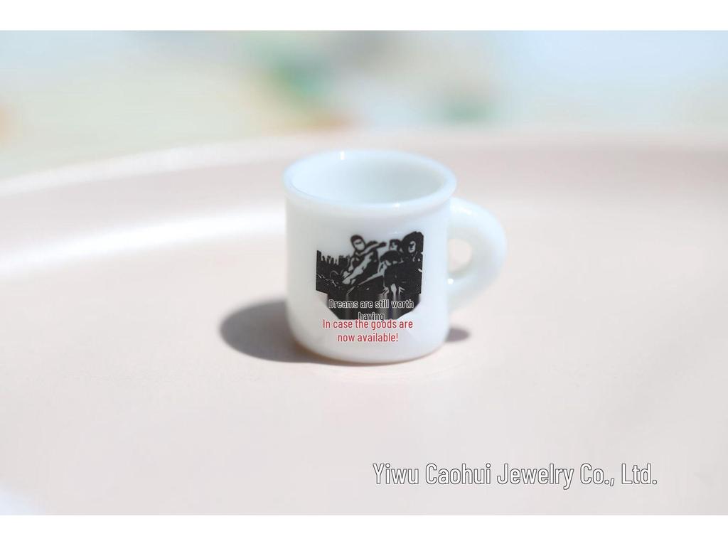 Миниатюрная эмалированная кружка-орнамент с имитацией людей: Материал для рукоделия из смолы для изготовления украшений для кукольных домиков