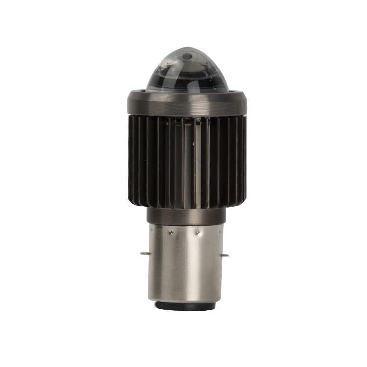 Двухцветная светодиодная фара для мотоцикла с линзой, дизайн в виде маленькой стальной пушки - 3570 бусин