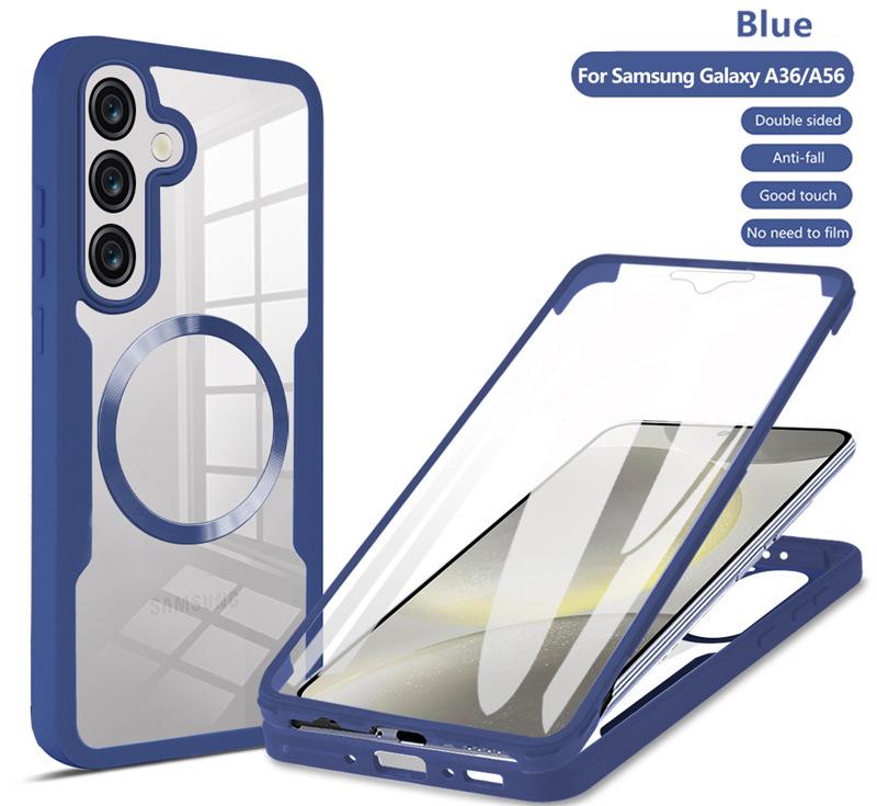 Прозрачный чехол с магнитной адсорбцией для Samsung S26/S25FE/S22/S24/S23 Ultra/A17/A16A - Полное покрытие