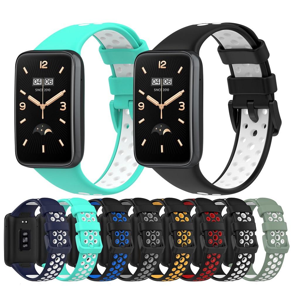 Двухцветный силиконовый ремешок для часов для Xiaomi Mi Band 7 Pro/Mi Band 8, аксессуары для умных часов Mi Band 7pro, браслет, аксессуары