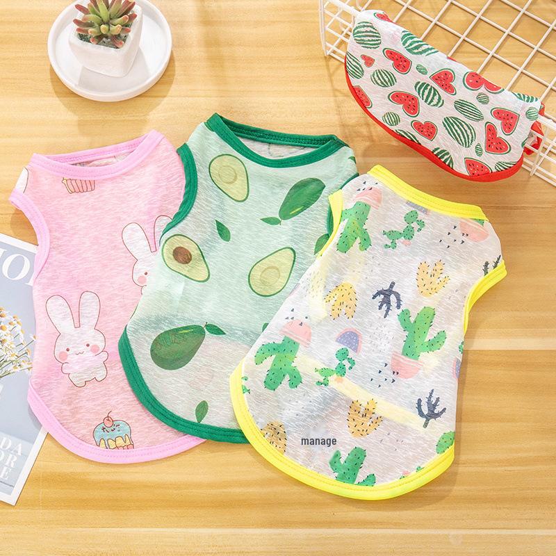 Летний жилет для питомцев: Легкая солнцезащитная рубашка для маленьких собак и кошек, идеально подходит для весны и лета.