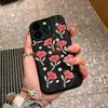 Поверхность морщин и неровностей телефона чехол красные цветы цветочный принт защитный матовый ТПУ чехол мягкий силиконовый чехол