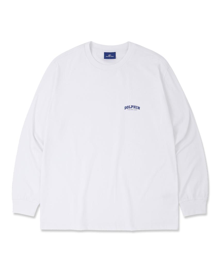 DOLPHIN WAVE APPAREL [2 шт.] Футболка с длинным рукавом с логотипом-аркой дельфина Белый Светло-хаки