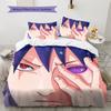 Sasuke Uchiha Pattern Bedding Home Decoration Birthday Gift (1 * duvet cover + 2 * pillowcase, without core)