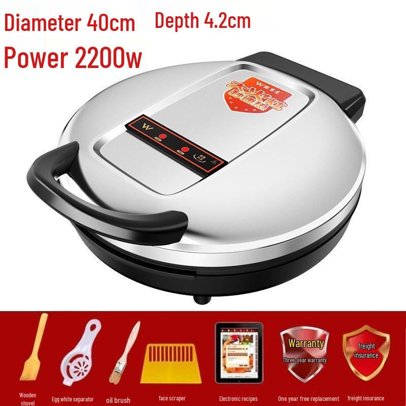 Двусторонний электрический гриль с углубленной поверхностью и функцией духовки для домашнего использования