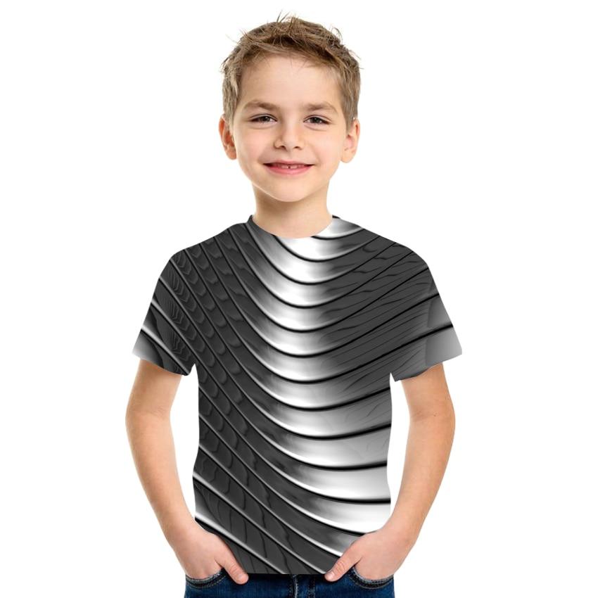 Baby Boy Cartoon Casual T-shirt Girl Abstract Fashion T-shirt Summer Short-sleeved O-neck T-shirt