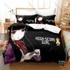 Hi Score Girl Bedding Set Duvet Cover + 2 Pillowcases Retro Arcade Game Haruo Akira 90s Nostalgic Anime Soft Pastel Bedroom