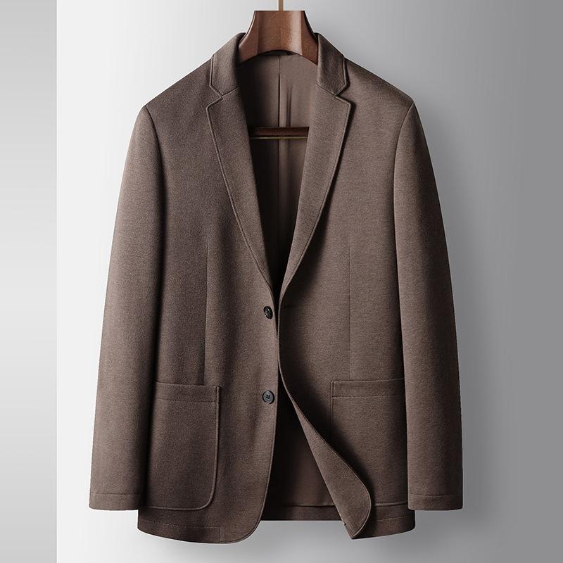 Осенне-зимний трикотажный шерстяной однотонный West Light Luxury Business для людей среднего возраста и молодежи, высококачественный пиджак