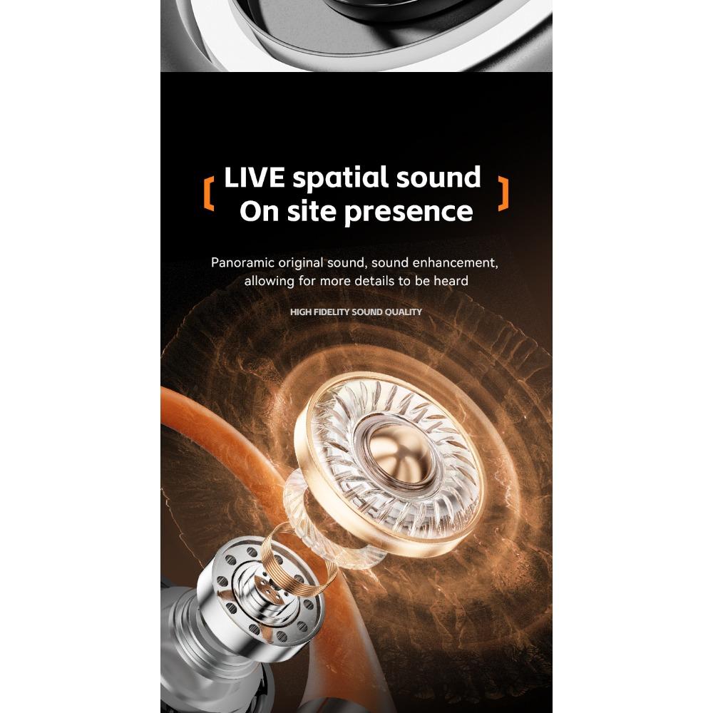Беспроводная Bluetooth-гарнитура, вращающийся шарик, накладной тип, высокое качество звука, низкая задержка, долгое время работы от батареи