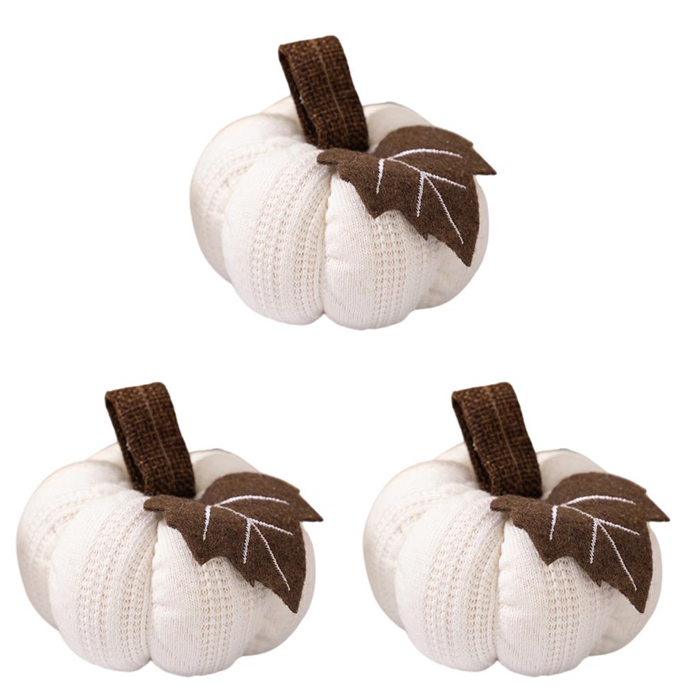 Faux Fall Decorative Crochet Pumpkins for Rustic Farmhouse Thanksgiving Harvest Halloween Table Centerpiece Mantel Kitchen Decor