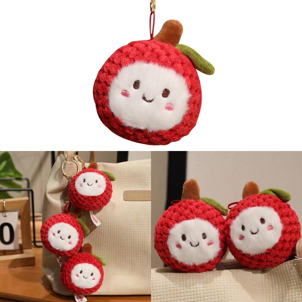 Keychain Lychee Plush Toy Stuffed Doll Pendant Backpack Decoration Gift Kids