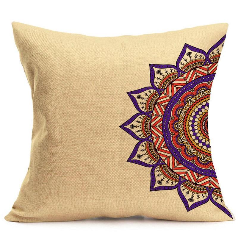 Роскошная наволочка из хлопка и льна с национальным древним узором для автомобильной и диванной подушки