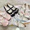 Japanese Lolita Shoes 2025 New Round Head Sweet Mary Jane Shoes with Skirt Lace Bow Lo Single Shoes Women