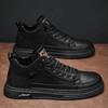 Autumn Men's Shoes Breathable High-top Shoes Men's Trendy Versatile Black Leather Shoes Men's Sports and Casual Shoes Shoes Trendy Shoes