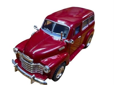Kinsmart Chevrolet Suburban 1950 Внедорожник Масштабная литая машина КРАСНЫЙ 1/36