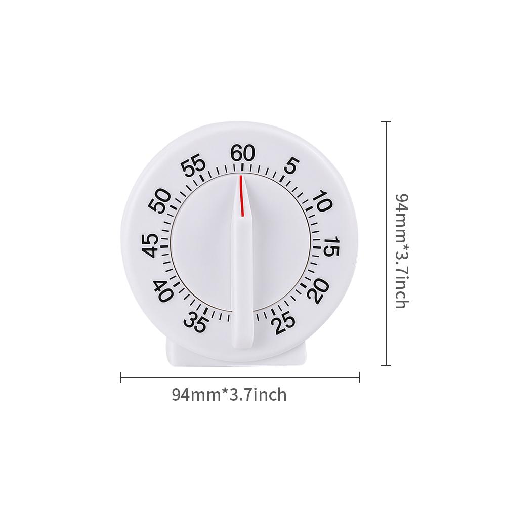 Mechanical Timer 60-Min Countdown White ABS Modern Standing Design Ideal for Kitchen Study Office3