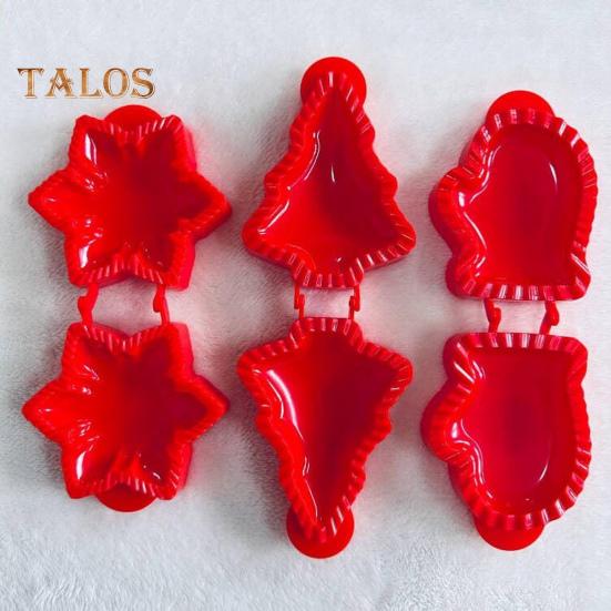 3 шт./компл. формы для печенья, рождественские пищевые сорта, различные формы, антипригарное легкосъемное приспособление для теста, карманные ручные формы для пирога, инструмент для праздничного приготовления пищи