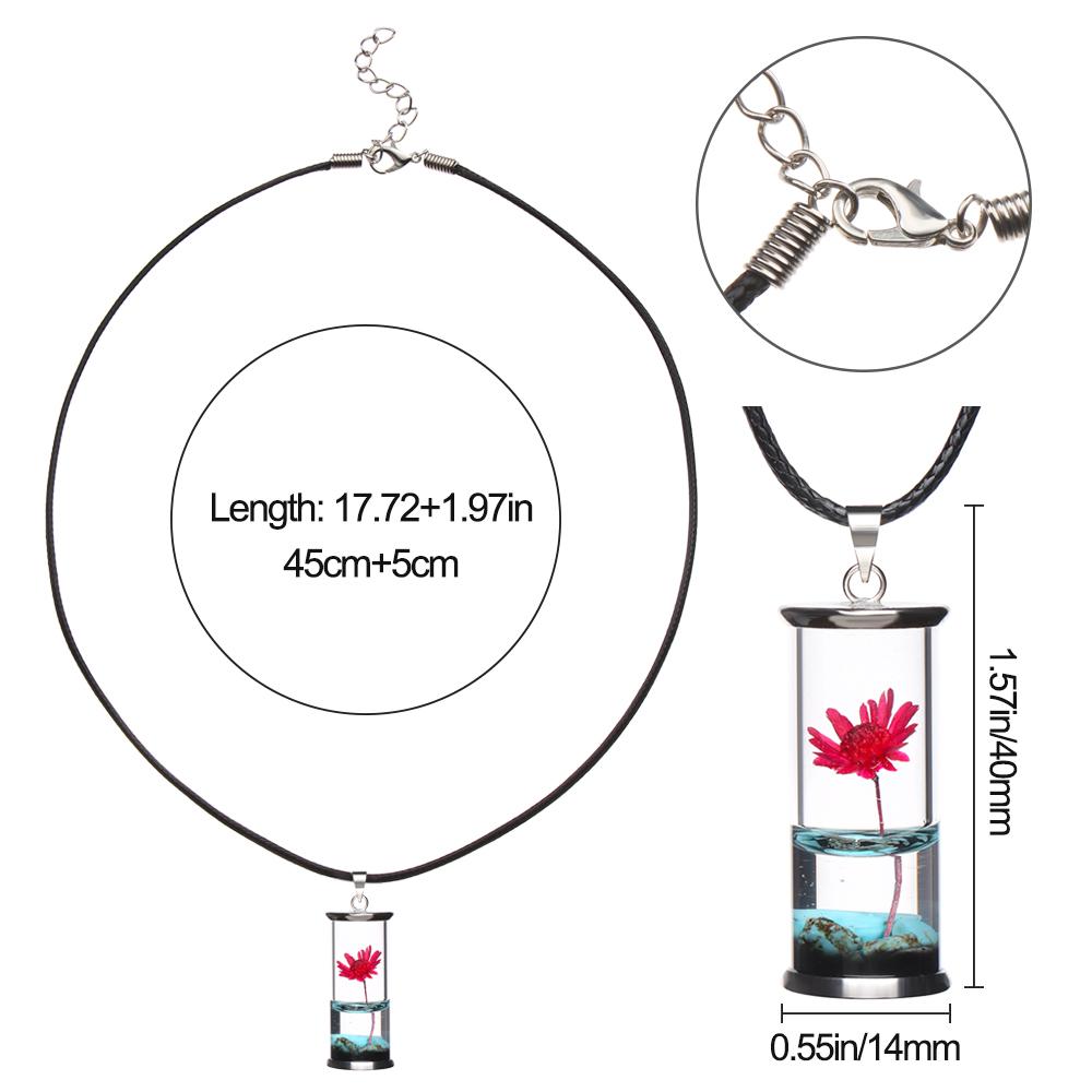 Лотос Ландшафтный дизайн Хрустальный флакон Ожерелье Бутылка Желаний Подвеска Талисман На Удачу Светящаяся Дрейфующая Банка