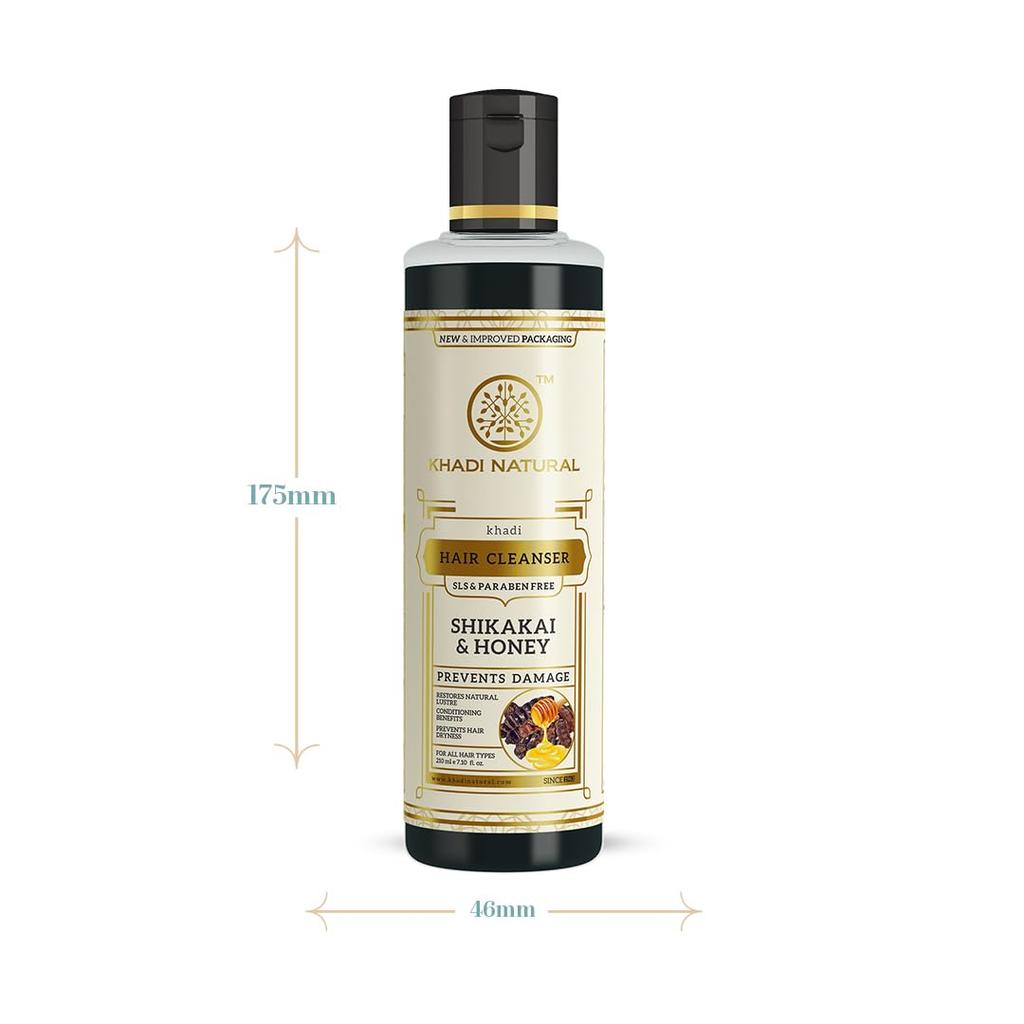 KHADI NATURAL Шампунь с шикакаем и медом 210 мл Упаковка Для контроля выпадения волос и восстановления поврежденных волос