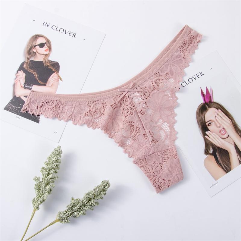 High Quality Women's Low Waist Lace Floral Panties Thong Sexy G -String Brief Underpants Thong Intimates Lingerie Underwear Tangas Calcinhas Bragas
