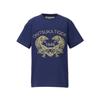 T-Shirt Ss25 Fashion Simple Round Neck Pullover Short Sleeve Kids Tops Navy-Blue 2184A271-400