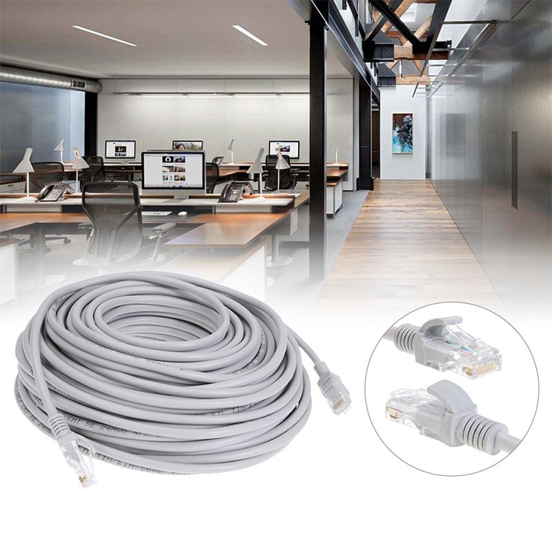 Silver Gray 2M Computer Router Network Cable 2 Meter Finished Network Jumper Category 6 Gigabit High Speed Cat6 Ethernet Cable
