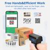 Wearable Ring Type Barcode Scanner USB Wired+2.4G+BT Three-mode Connection Support One-dimensional