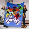 Smiling Critters Theme Printed Blanket - Perfect for Couch, Bed, Travel & Outdoor Use | Machine Washable, Cozy & Durable.