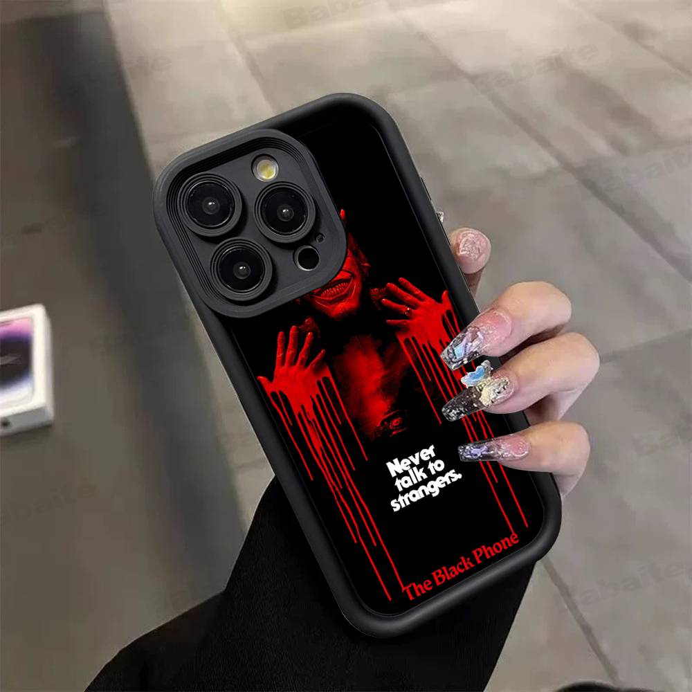 Чехол для телефона из ТПУ в стиле фильма ужасов The B-Black P-Phone Для Iphone 17 16 15 14 13 12 11 Pro Max Plus Чехол