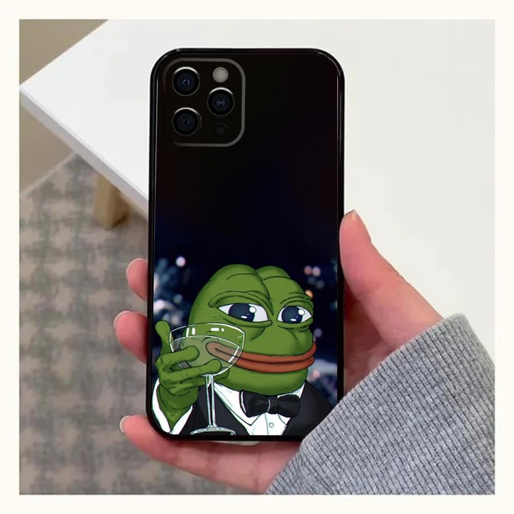 Грустная Лягушка P-Pepe Смешной Чехол Для Телефона Для iPhone 16,15,14,13,12,11,Pro,X,XS,Max,XR,Plus,Mini Мягкий Черный Чехол