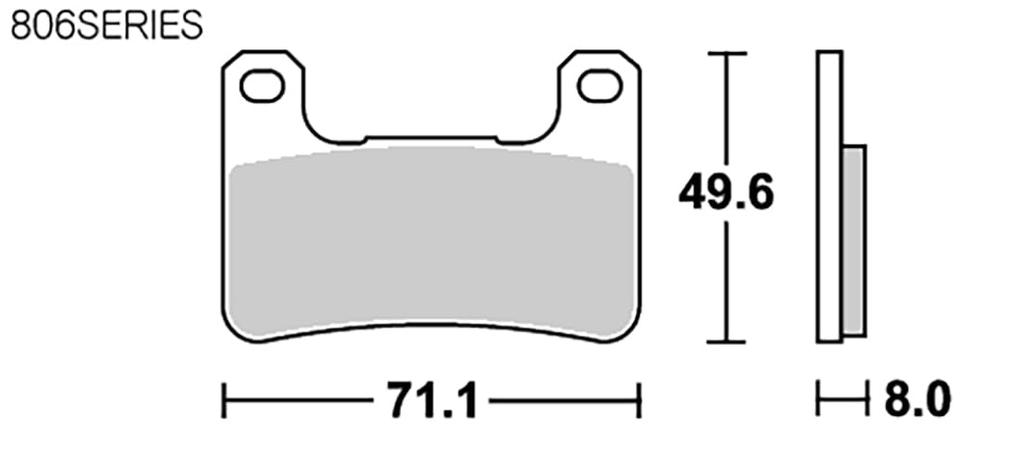 KITACO SBS Brake Pad 806DC Dual Carbon GSX-R600/750/1000 GSX1300R Hayabusa Ninja ZX-10R Z1000 etc. 777-0806081